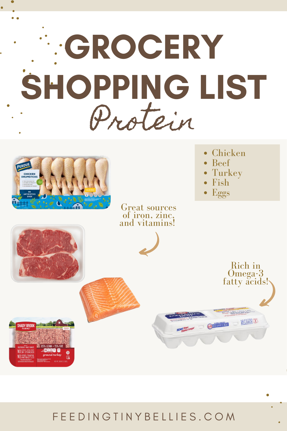 Baby food grocery store list