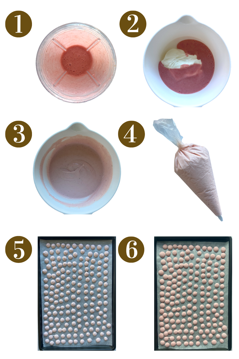 Steps to make strawberry banana yogurt melts. Specifics provided in recipe card.