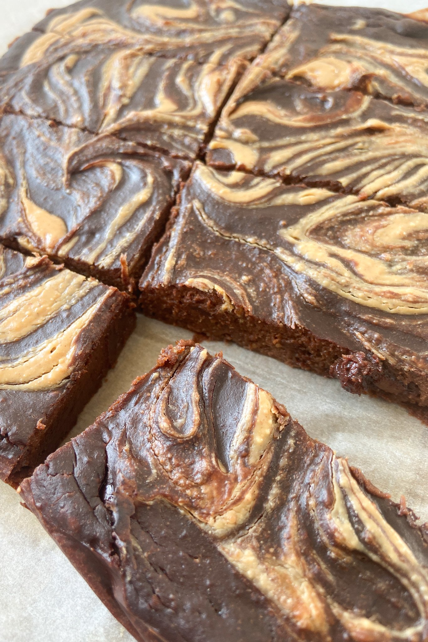 3-ingredient banana brownies fresh out of the oven