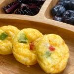 Egg bites served with blackberries and blueberries