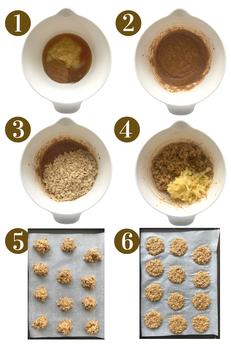 Steps to make apple oatmeal cookies