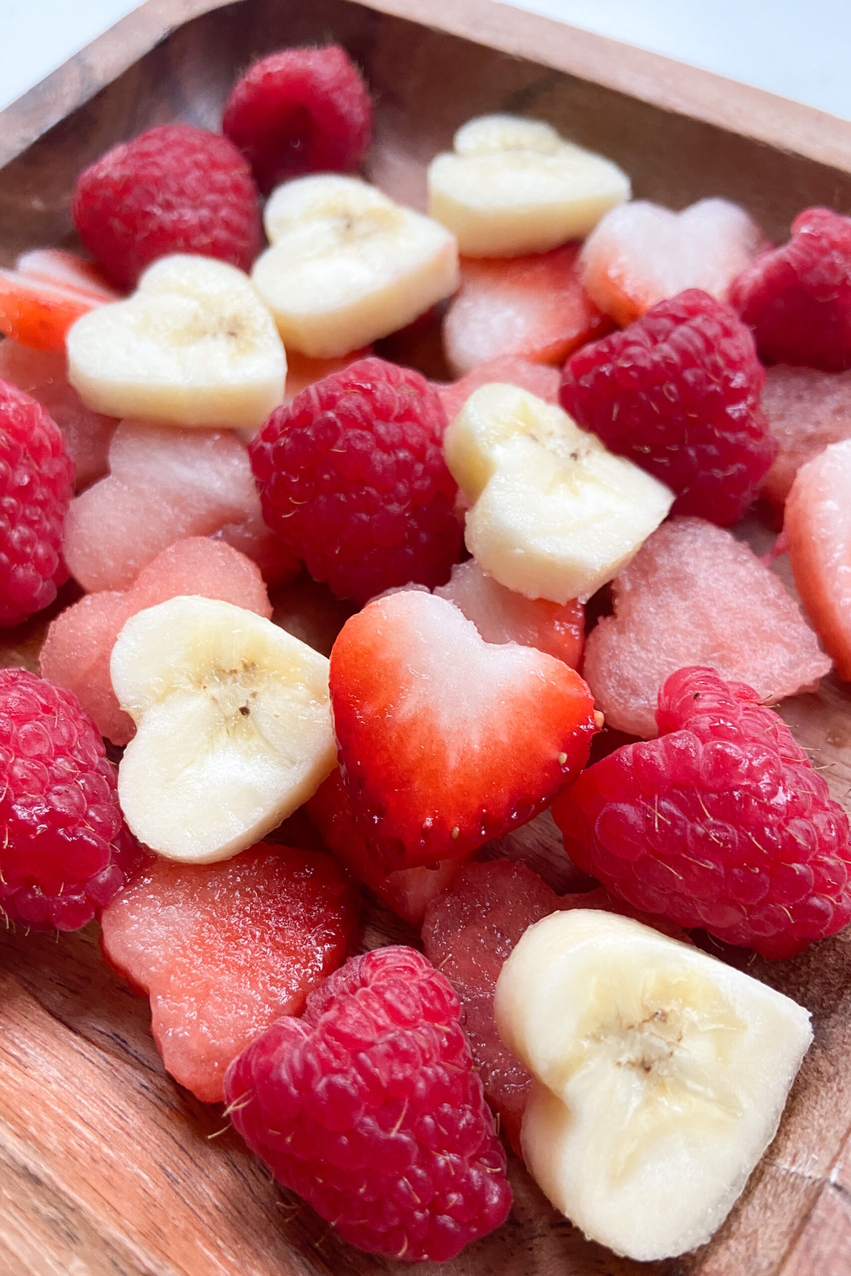 Valentines day fruit salad