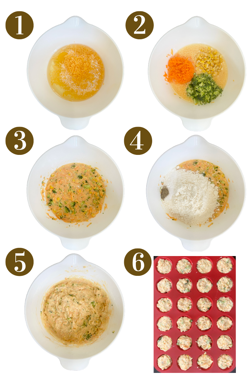 Steps to make vegetable muffins