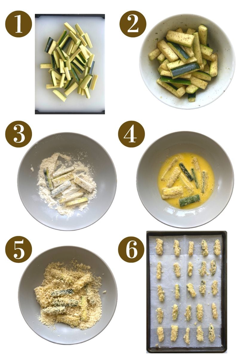 Steps to make zucchini fries