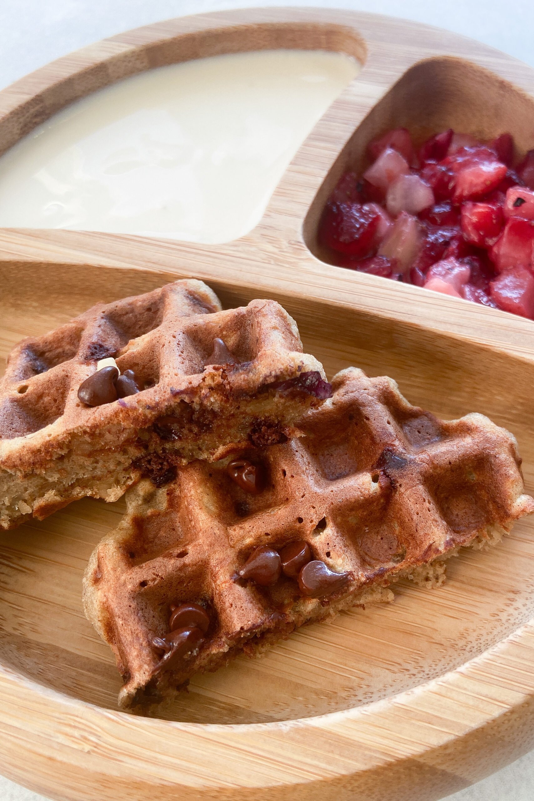 Baby Led Weaning Carrot and Cheese Waffles - Baby Led Feeding