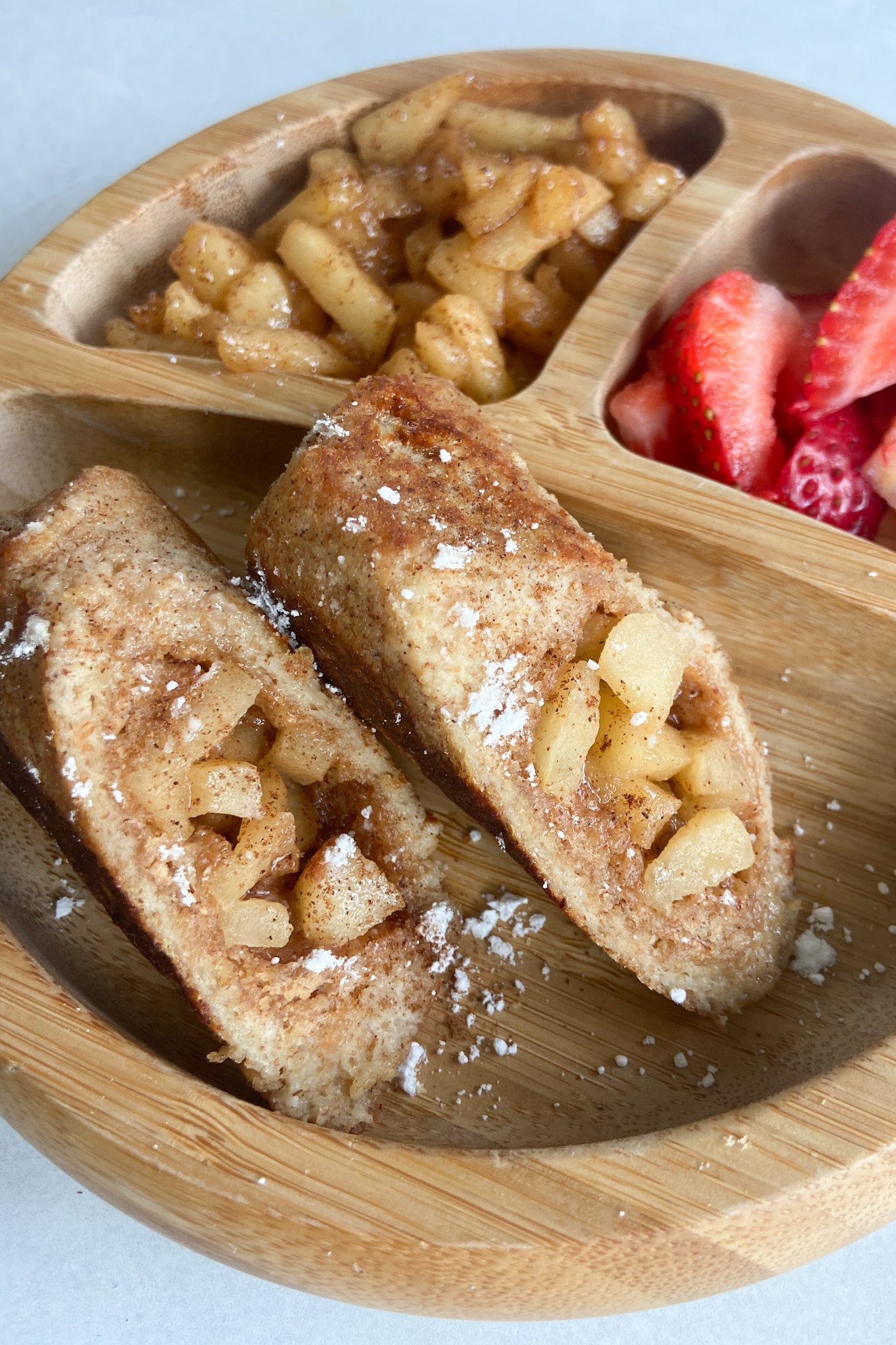 Apple pie french toast roll ups