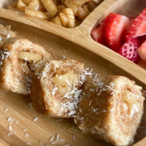 apple pie french toast sushi roll ups