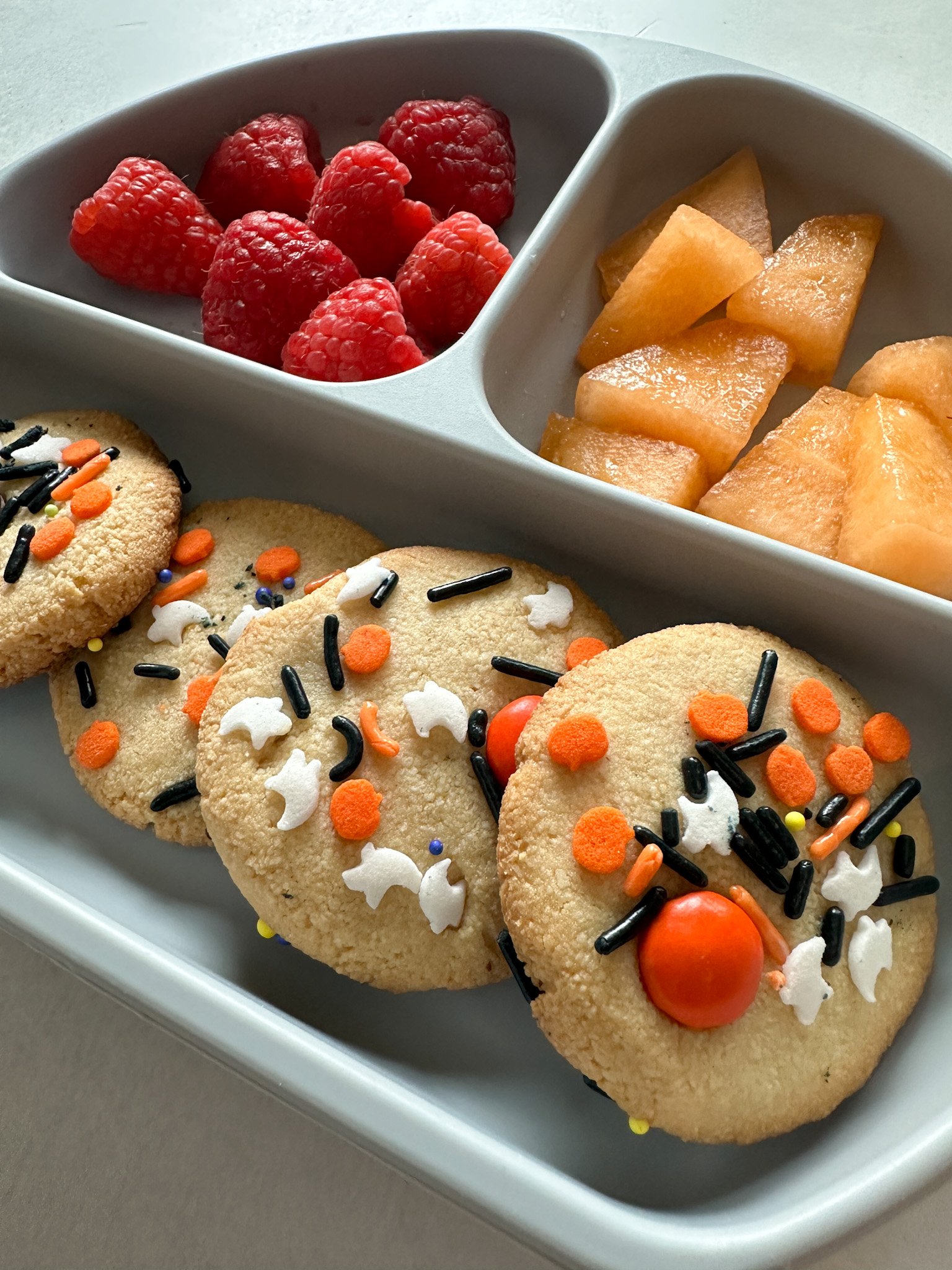 Maple almond halloween cookies.