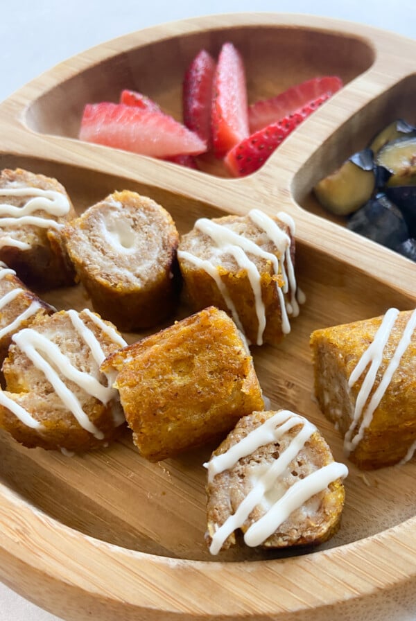 Pumpkin spiced french toast rollups