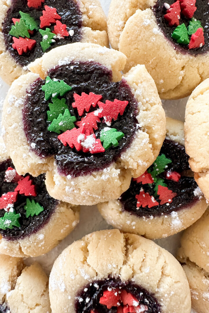 Almond Flour Thumbprint Cookies - Feeding Tiny Bellies