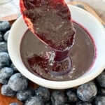 Healthy blueberry chia jam.