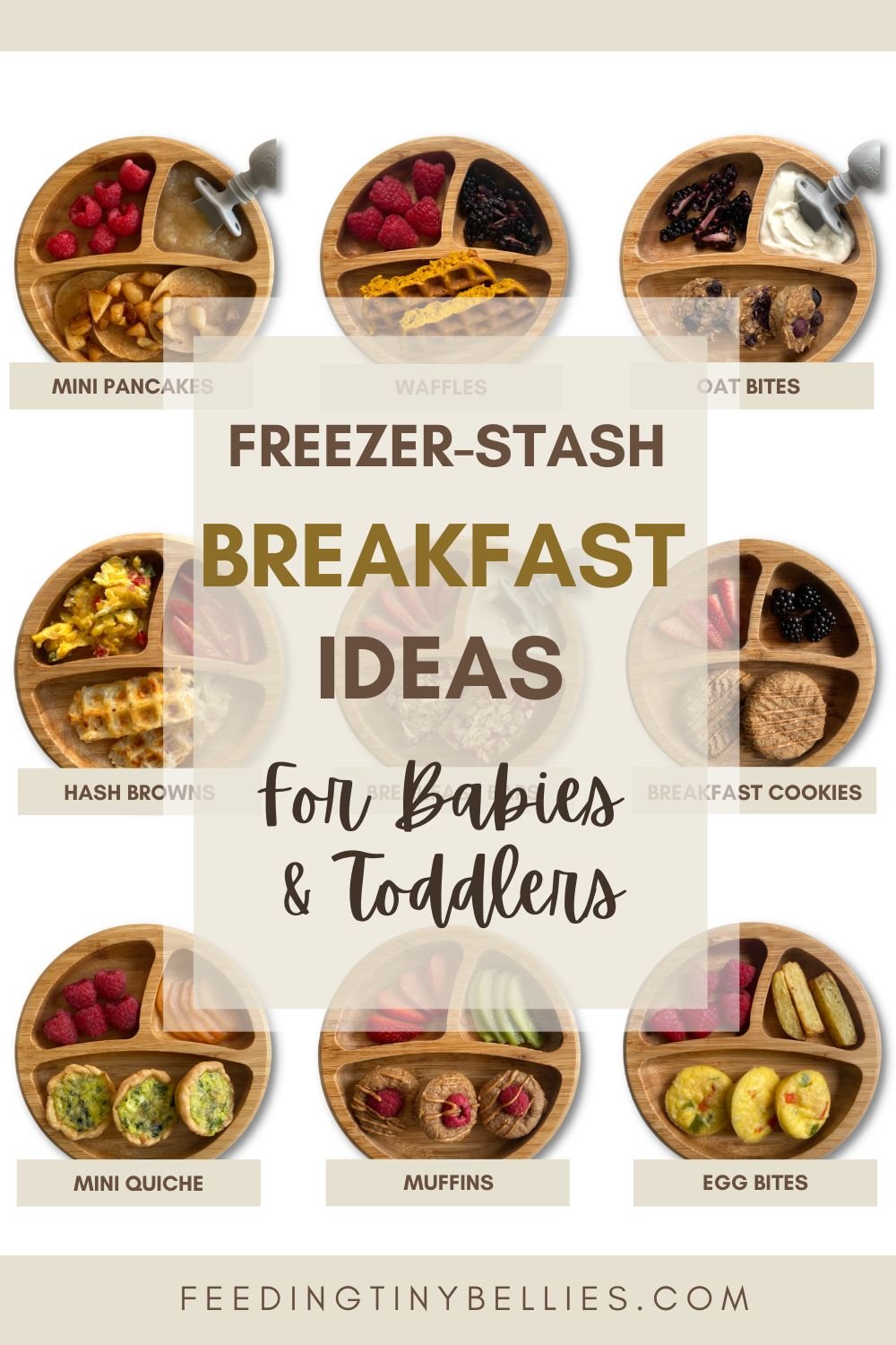 Freezer stash breakfast ideas for babies and toddlers.