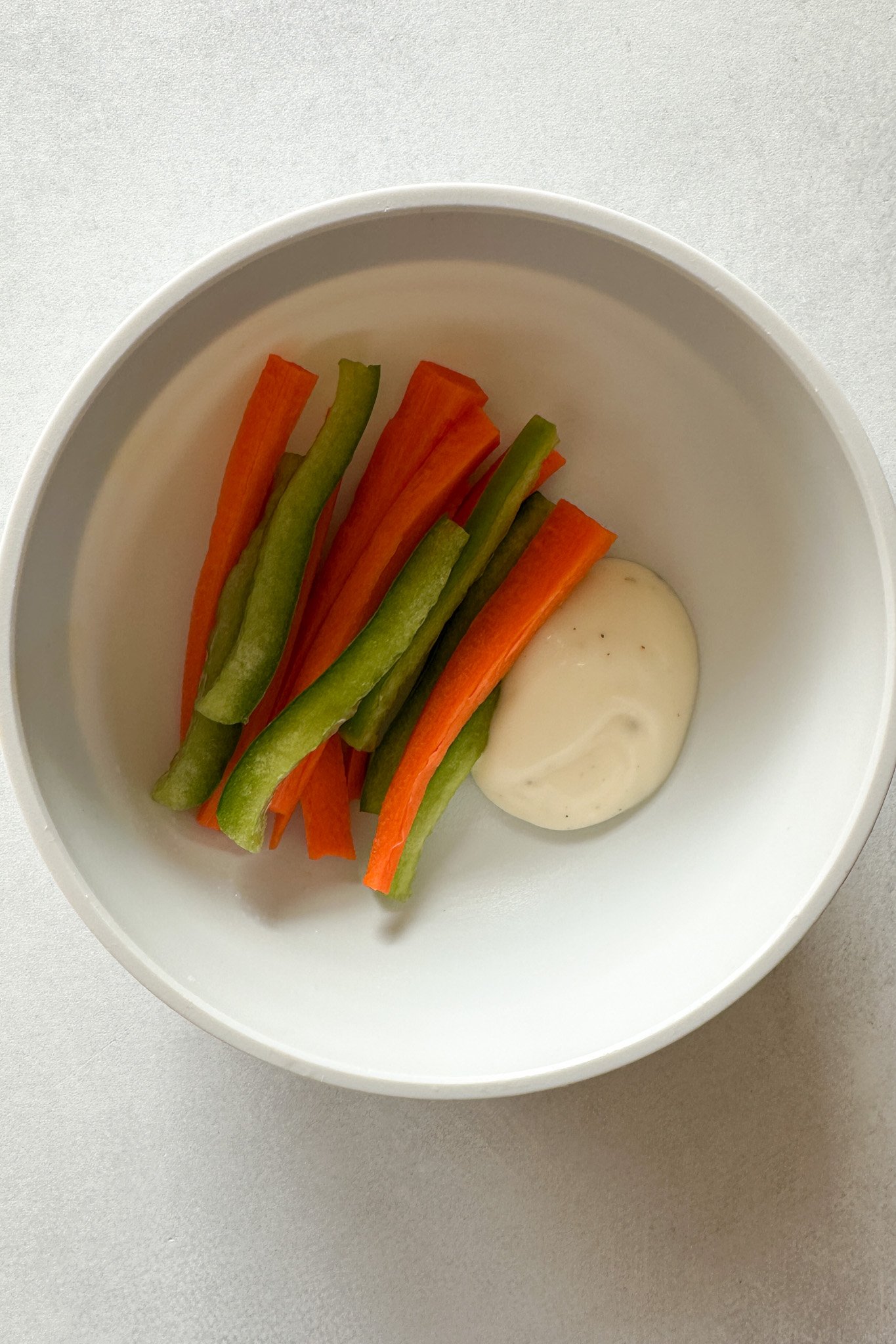 Veggies and dip.