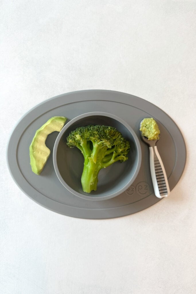 Broccoli meal for baby led weaning.
