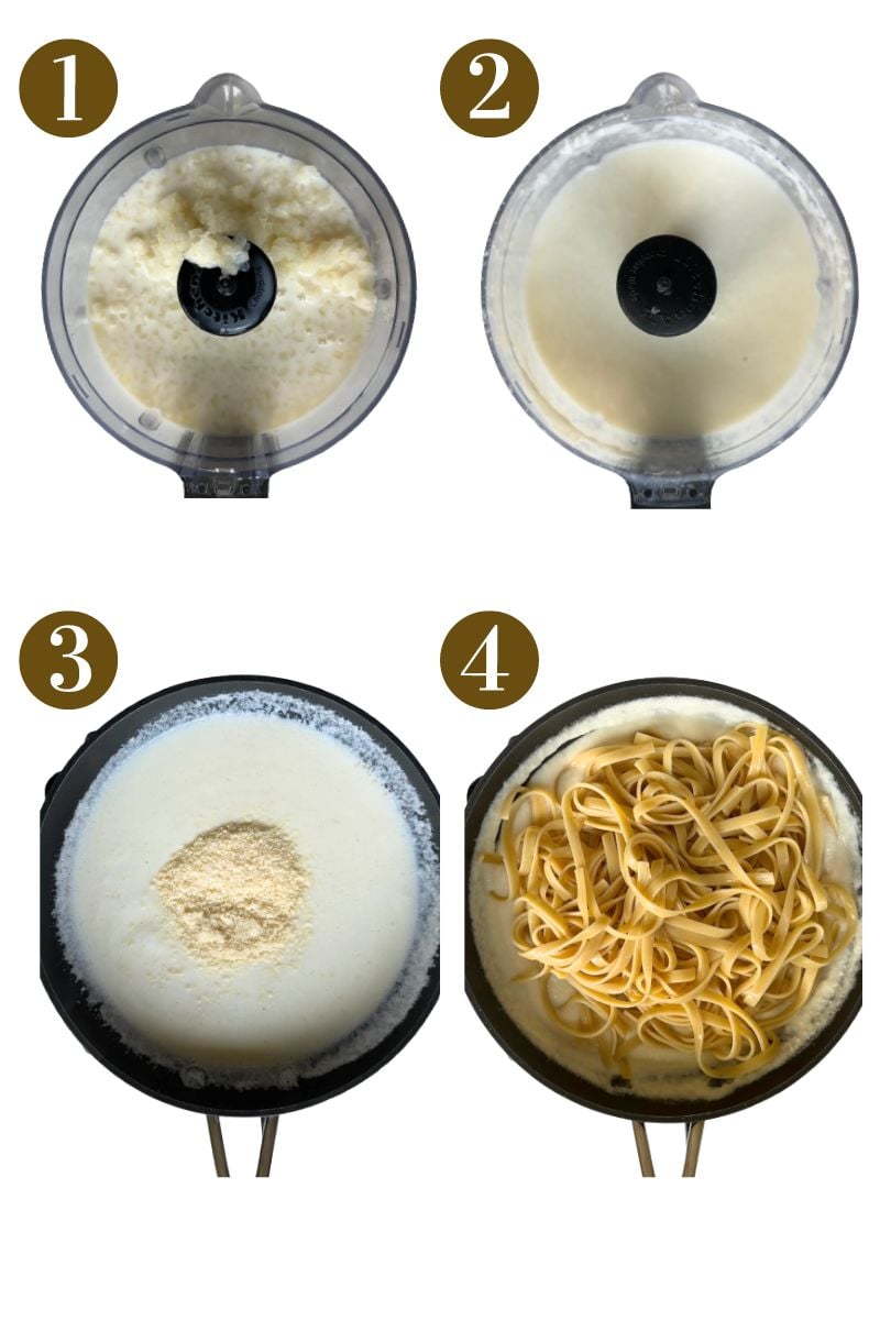 Steps to make cauliflower pasta sauce.