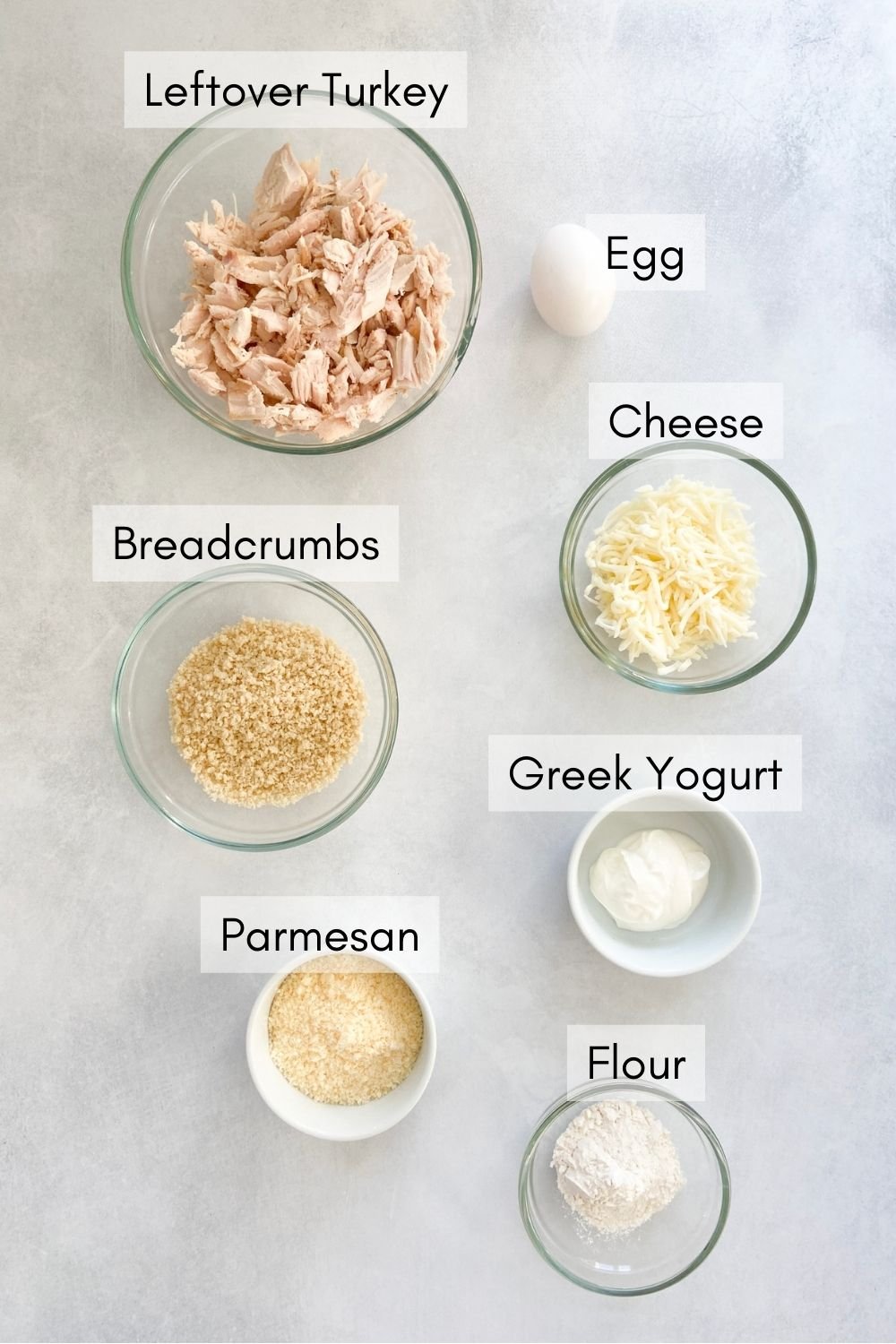 Ingredients to make leftover turkey nuggets.