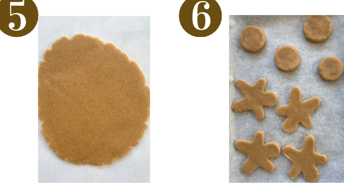 Steps to make gingerbread cookies. Specifics provided in recipe card.