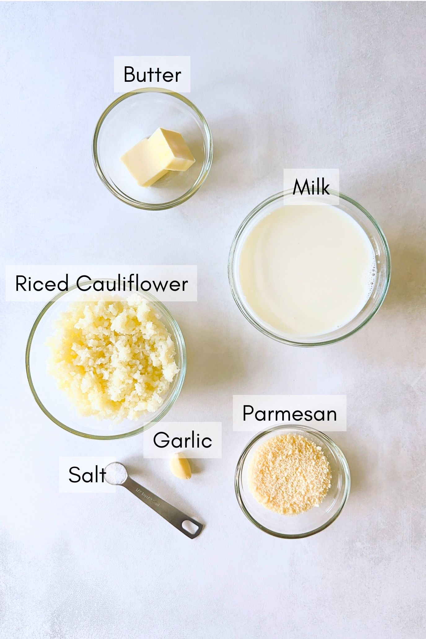Ingredients to make cauliflower linguini.