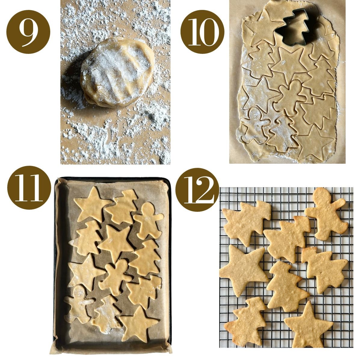Steps to make maple sugar cookies.