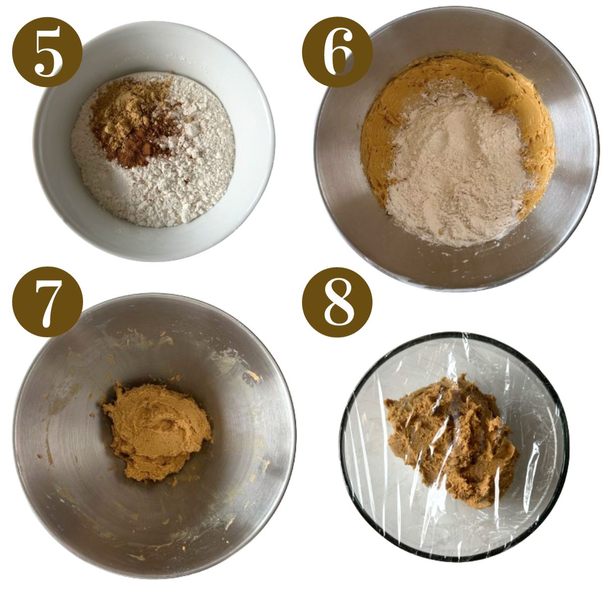 Steps to make mini gingerbread cookies.