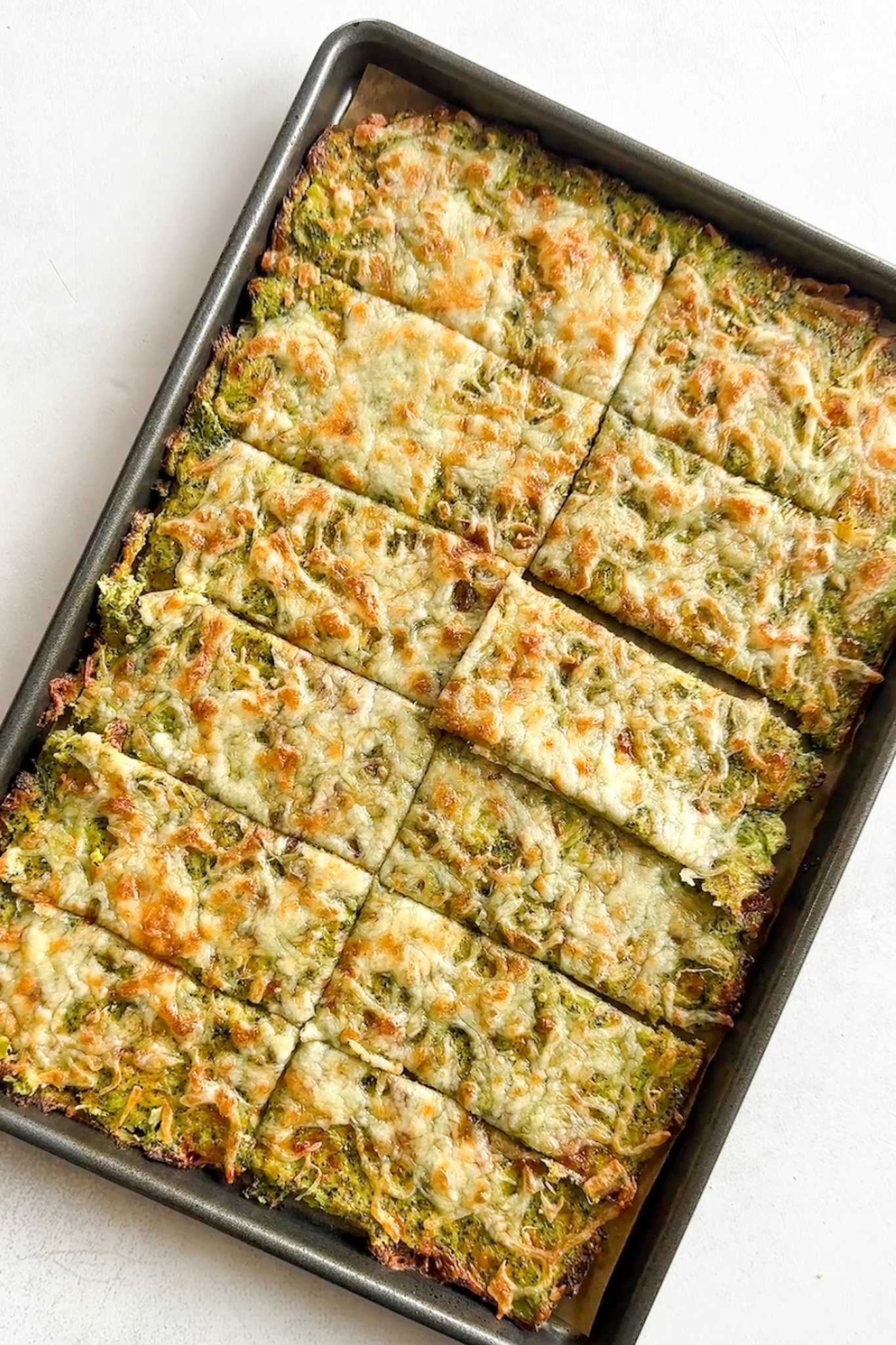 Broccoli cheese bread freshly baked.