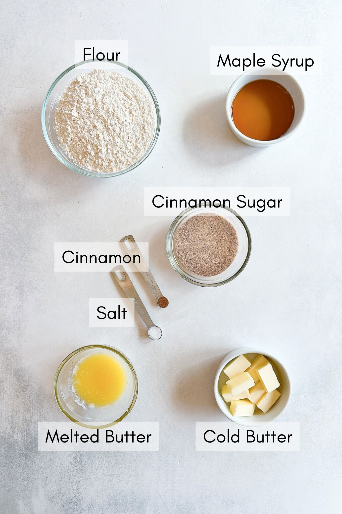 Ingredients to make homemade cinnamon toast crunch.