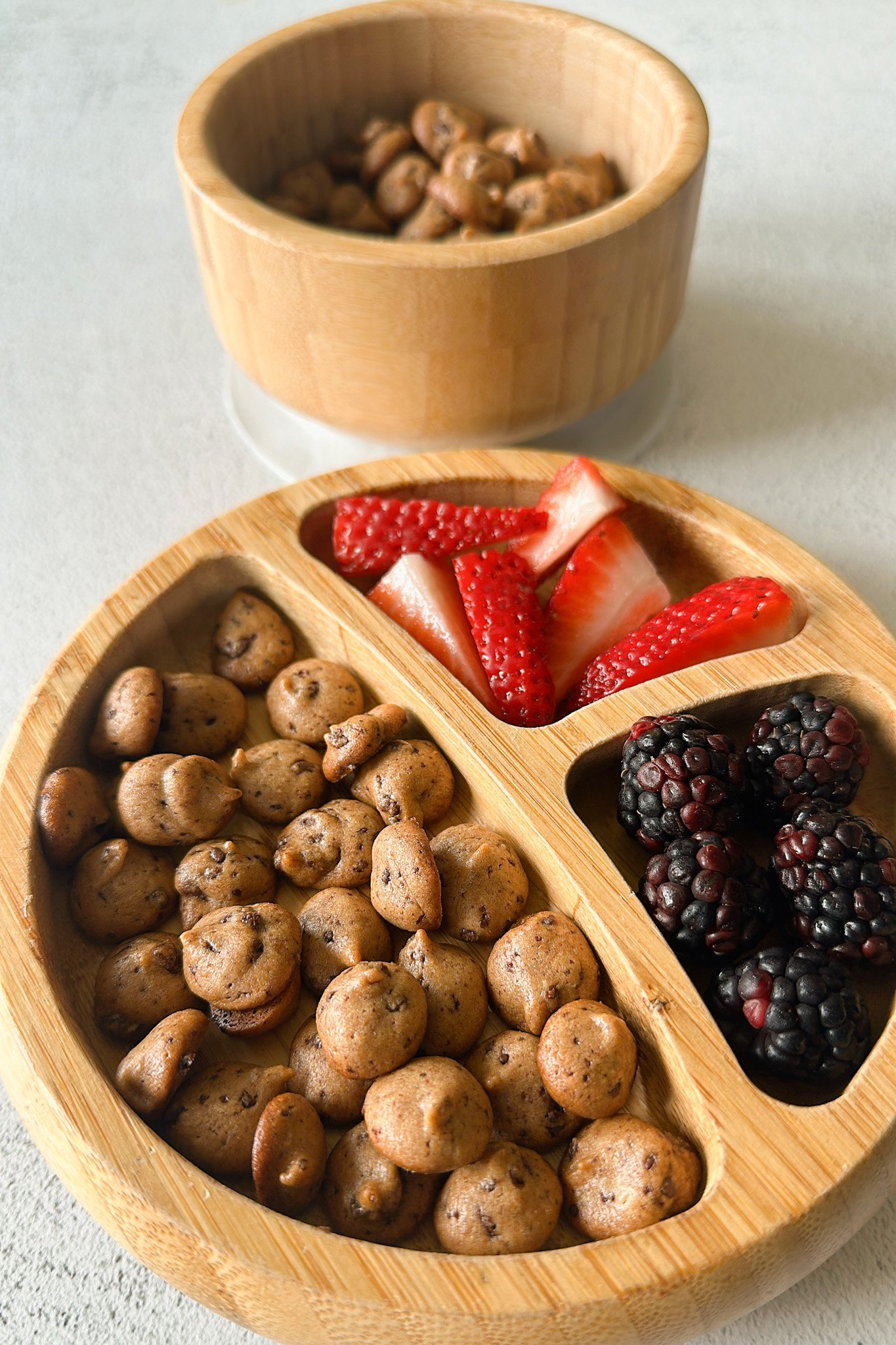Homemade cooke cereal served with berries.