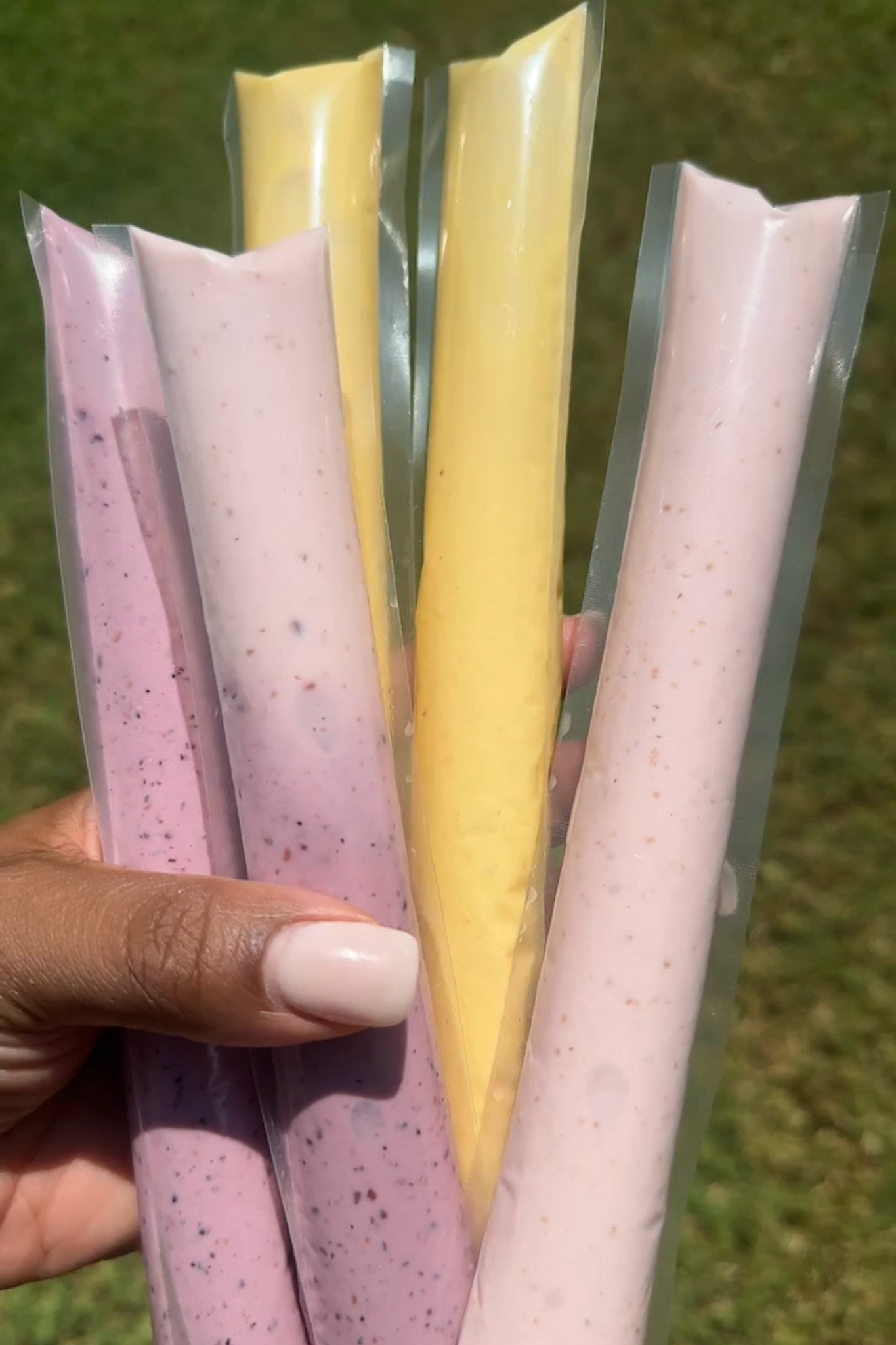 Homemade yogurt tubes