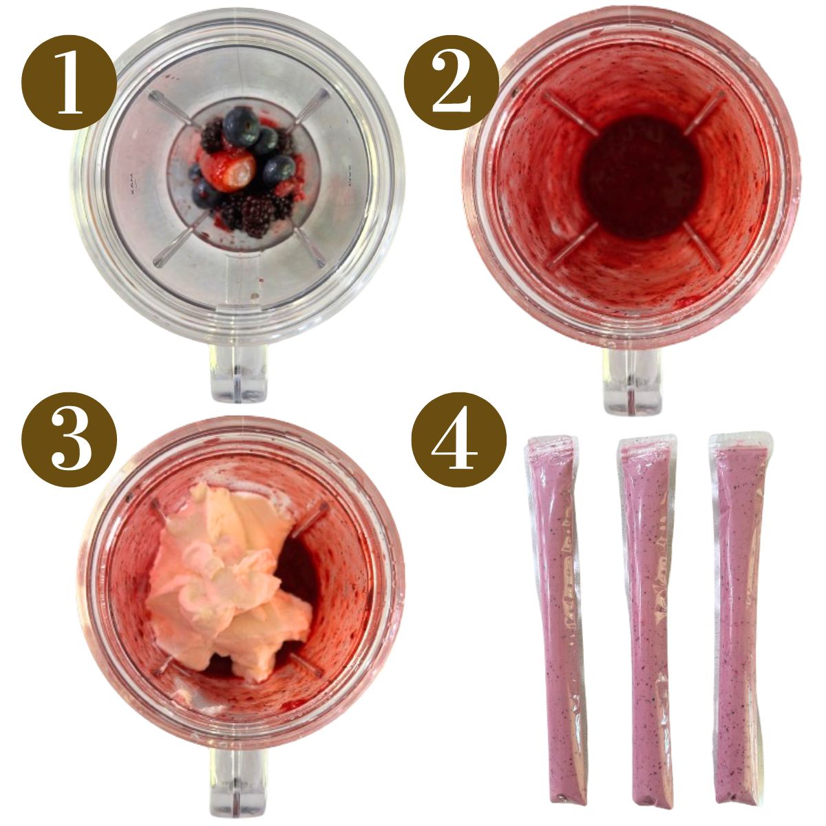 Steps to make homemade gogurts.