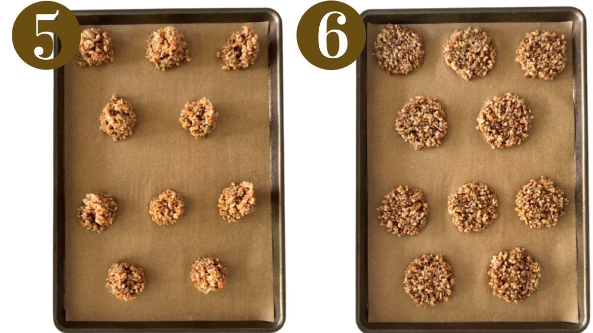 Steps to make maple pecan cookies.