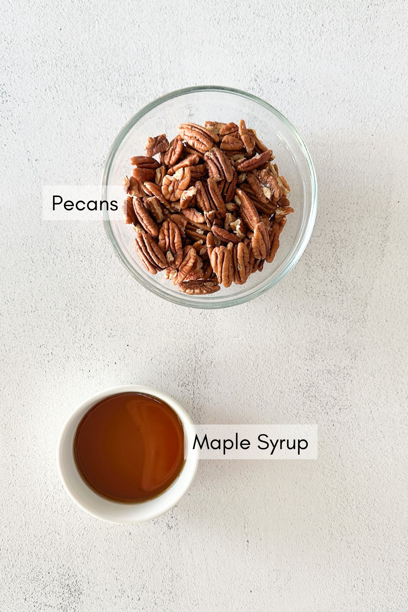 Ingredients to make maple pecan cookies.