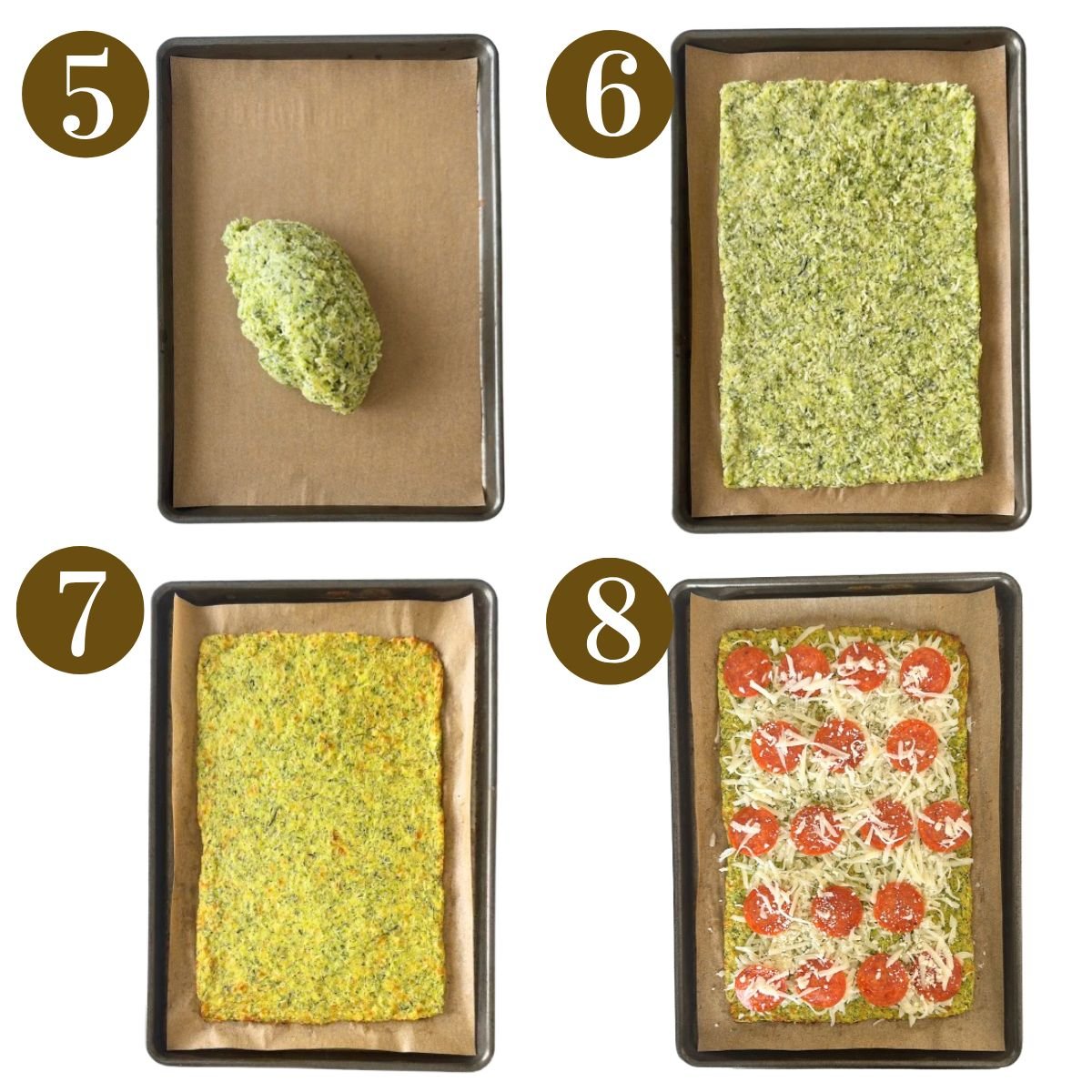 Steps to make zucchini flatbread.