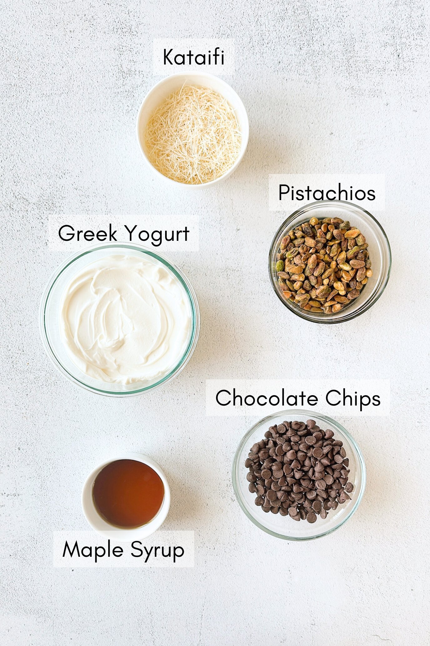Ingredients to make pistachio ice cream bars.