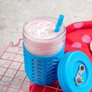 Strawberry yogurt smoothie.