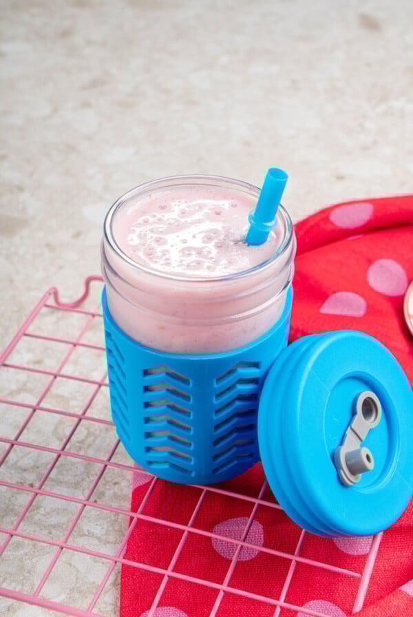 Strawberry yogurt smoothie.