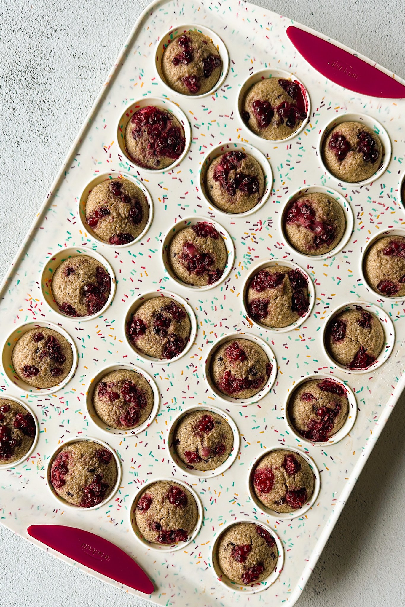 Banana blackberry oatmeal muffins.