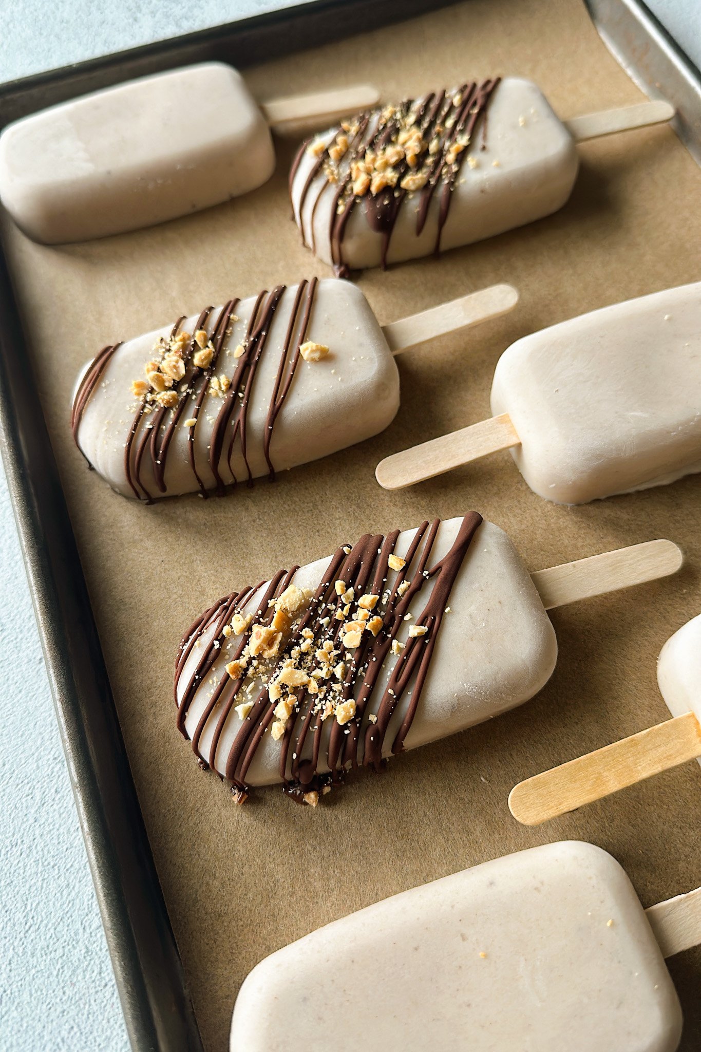 Banana fruit popsicles.