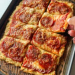 Chicken crust pizza.