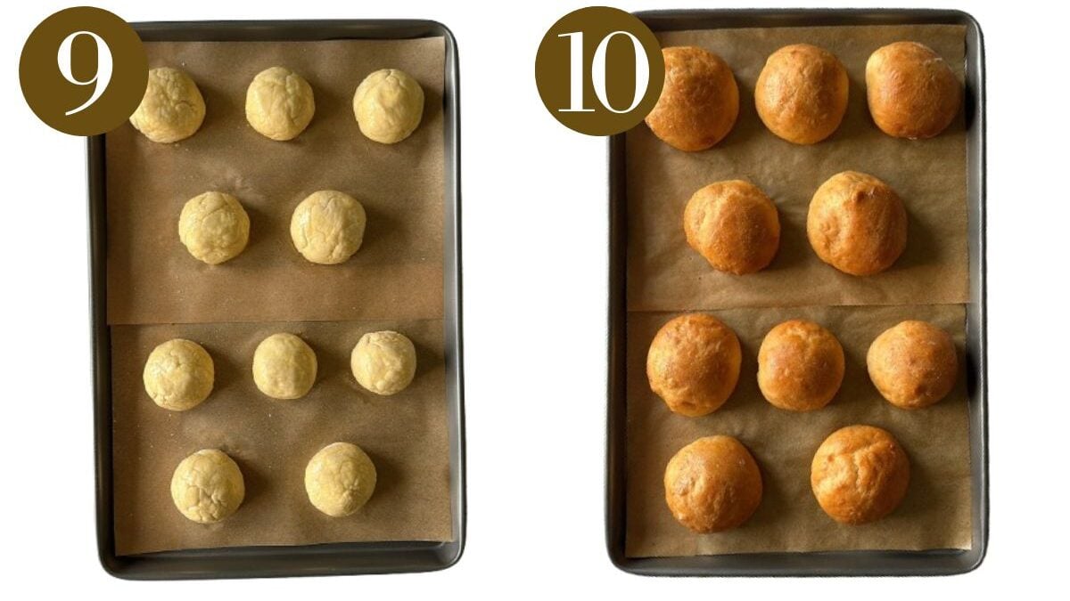 Steps to make cottage cheese rolls.