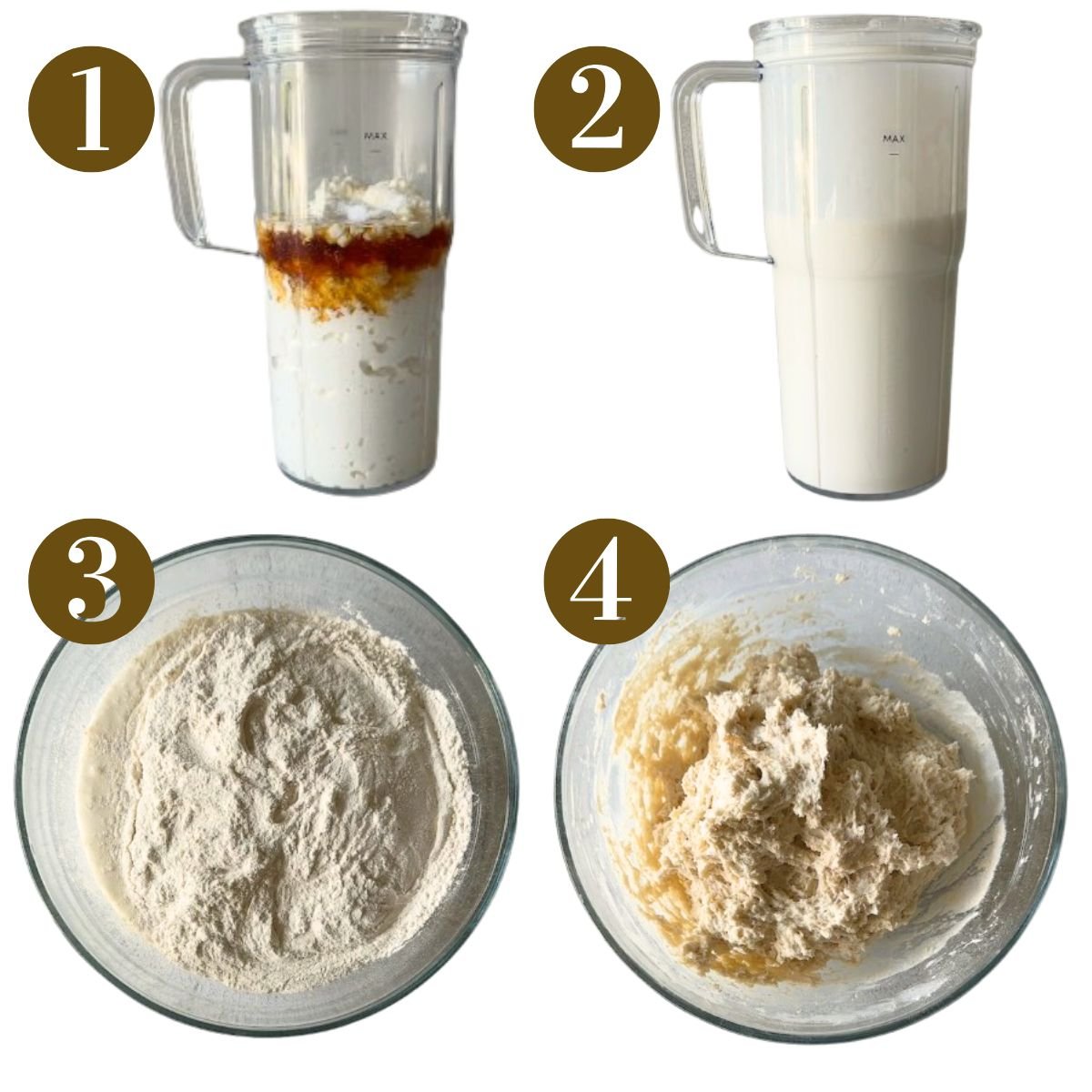 Steps to make cottage cheese rolls.