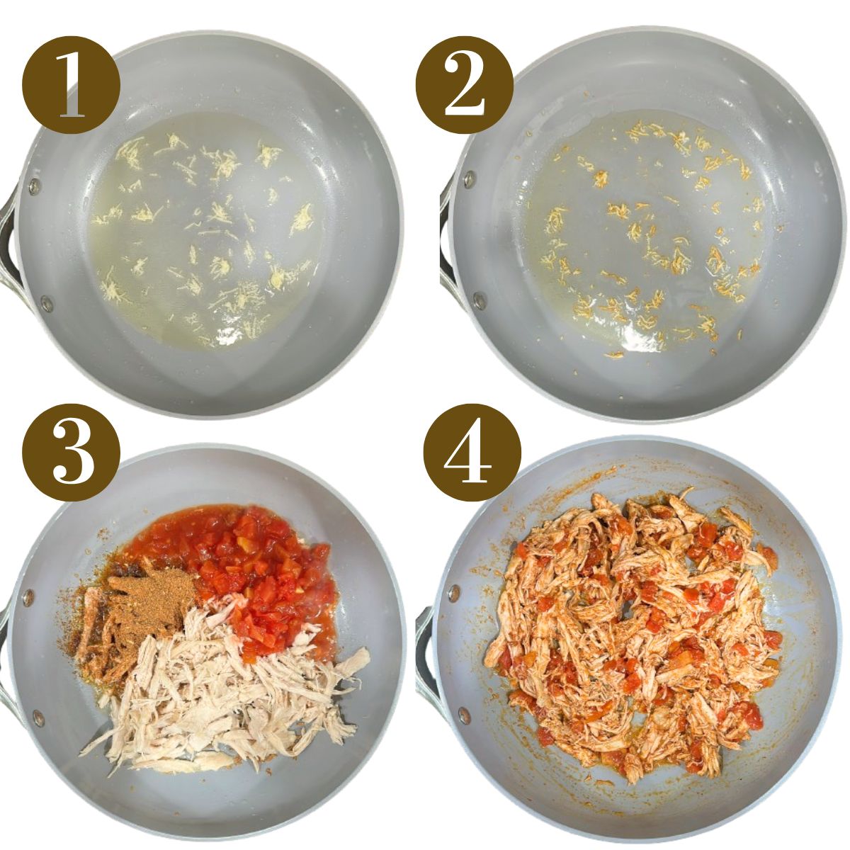 Steps to make mini chicken tacos.