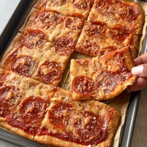 Cottage cheese pizza.