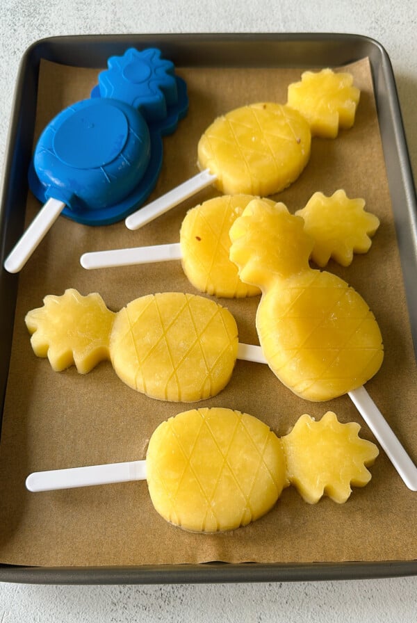 Pineapple popsicles.