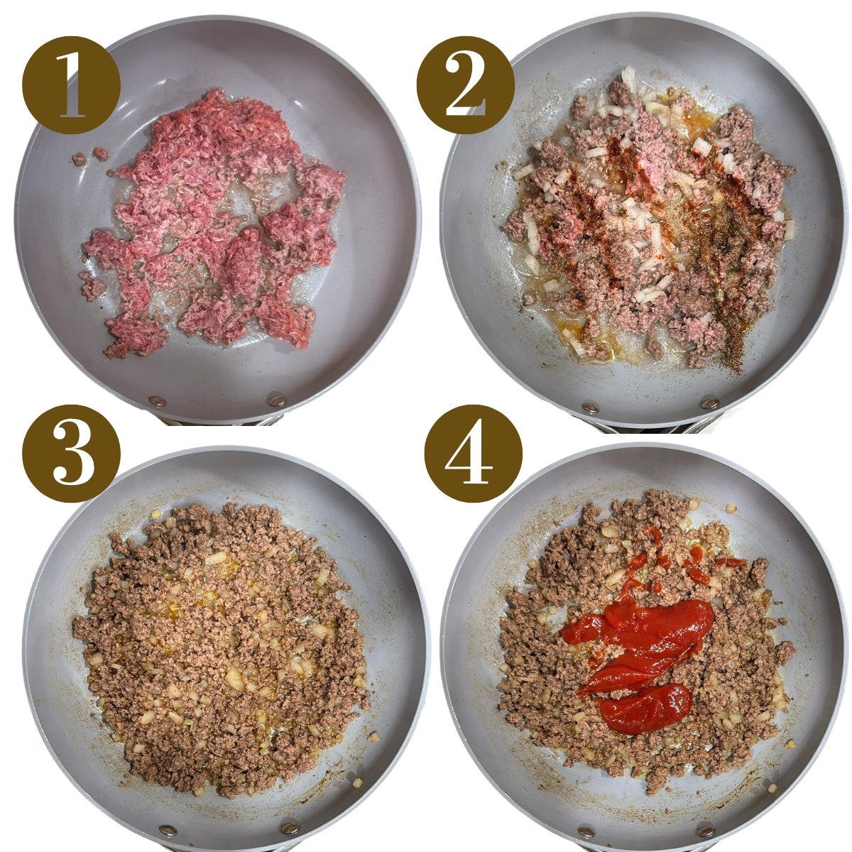 Steps to make cheeseburger bombs.