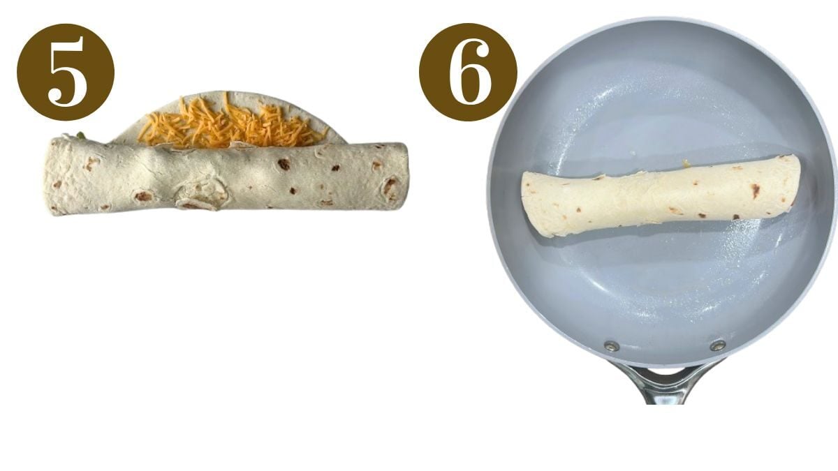Steps to make chicken nuggets wrap.