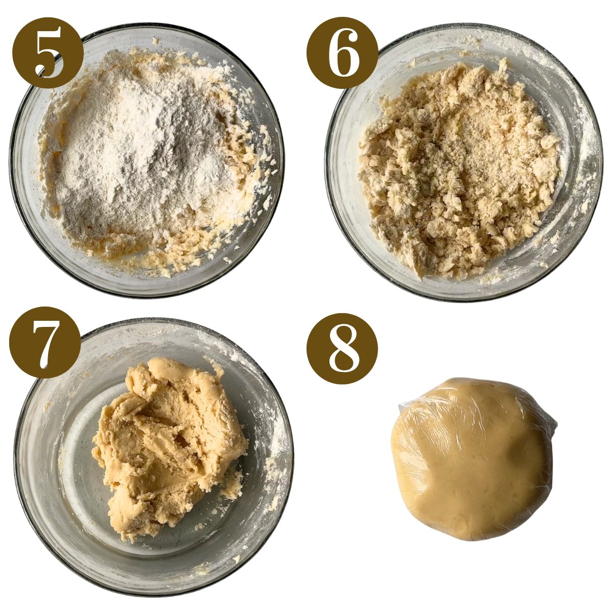 Steps to make mini sugar cookies.