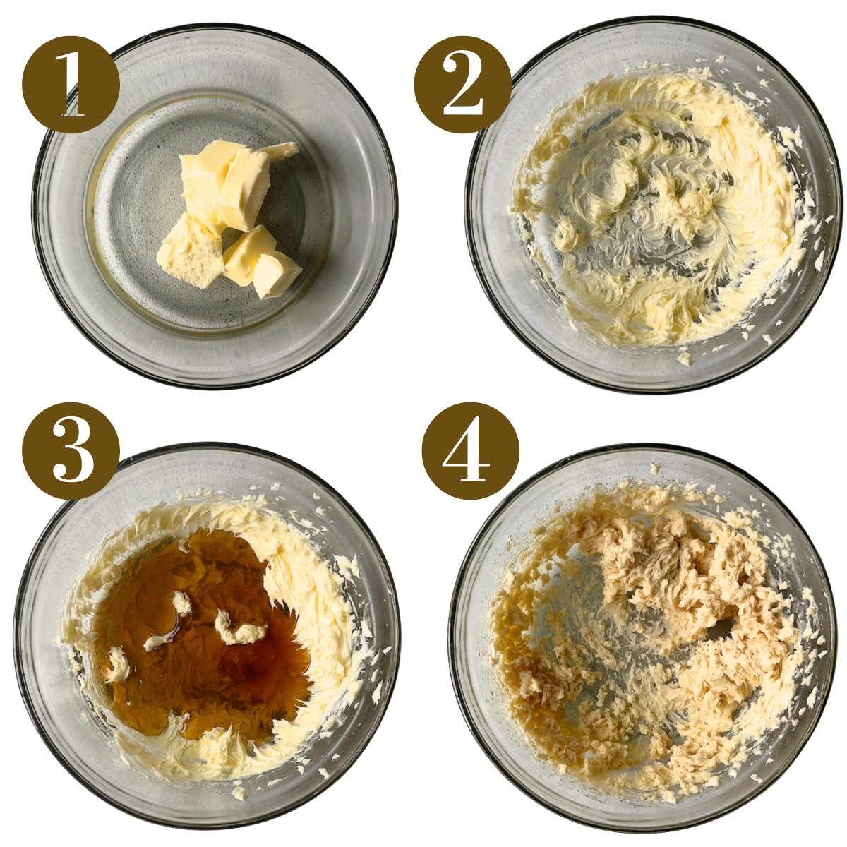 Steps to make mini sugar cookies.