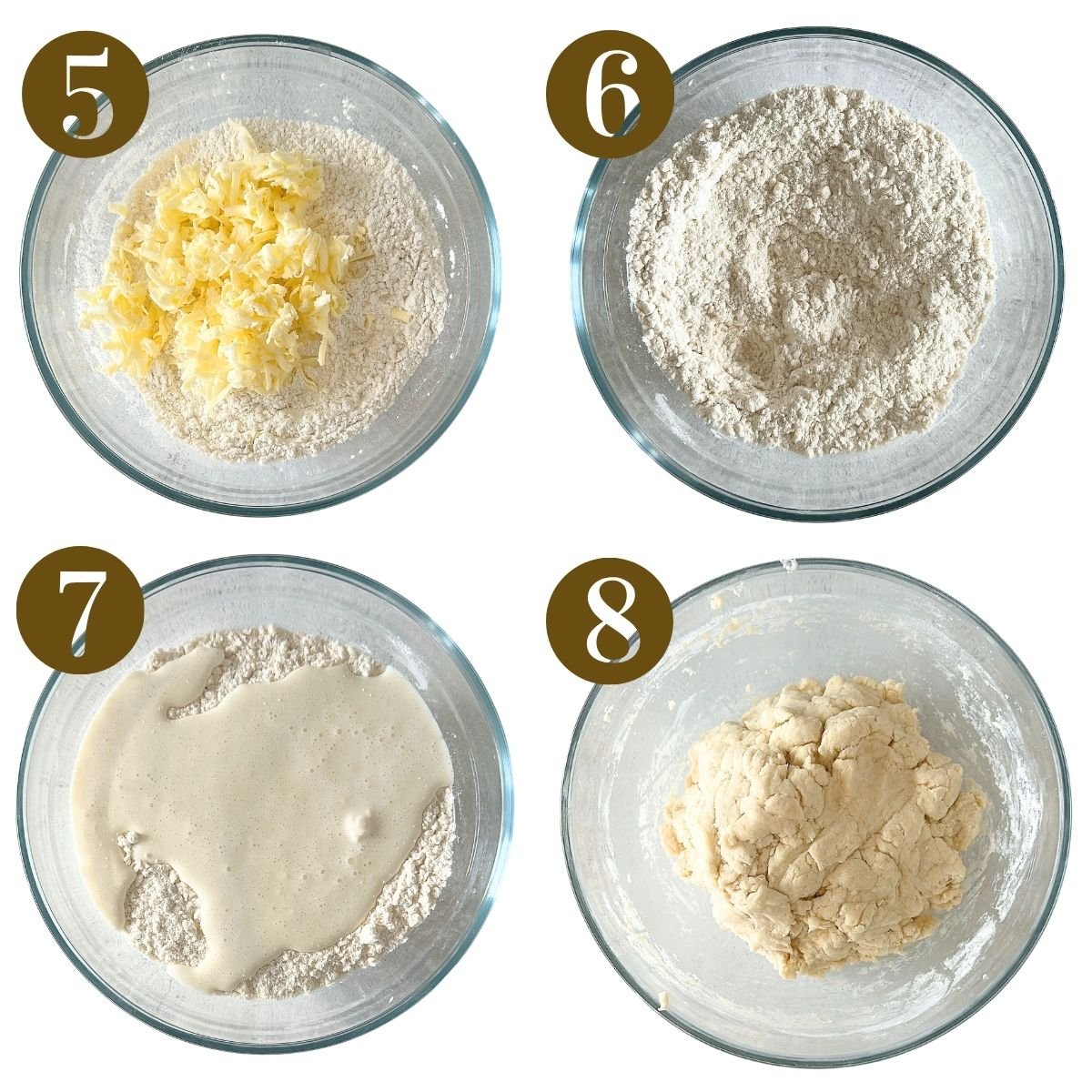 Steps to make high protein biscuits.