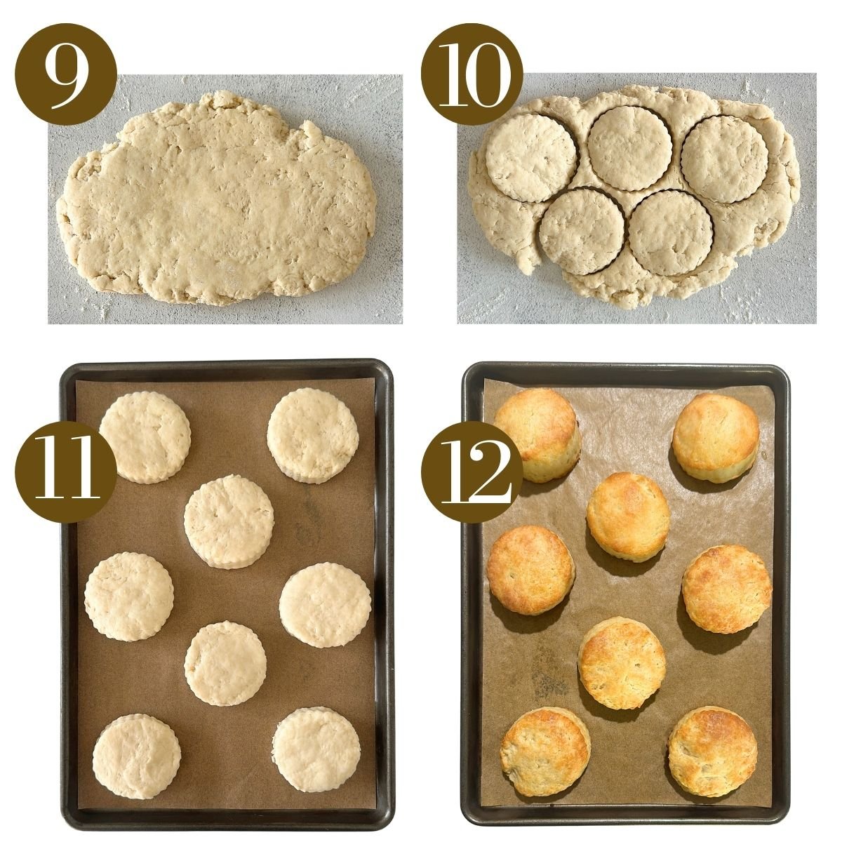 Steps to make high protein biscuits.