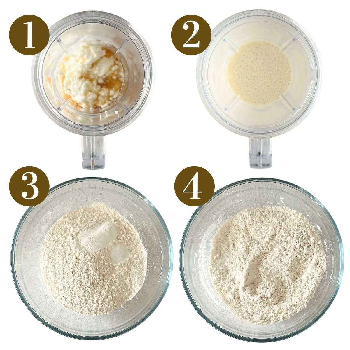 Steps to make high protein biscuits.